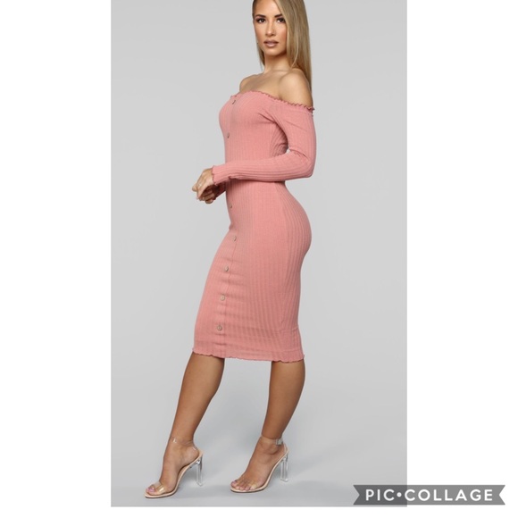 Fashion Nova Dresses & Skirts - 👗Fashionnova off the shoulder midi dress